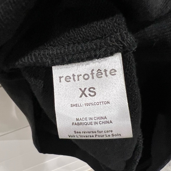 NWT Retrofete black Althea sweatshirt mini dress - Picture 8 of 9